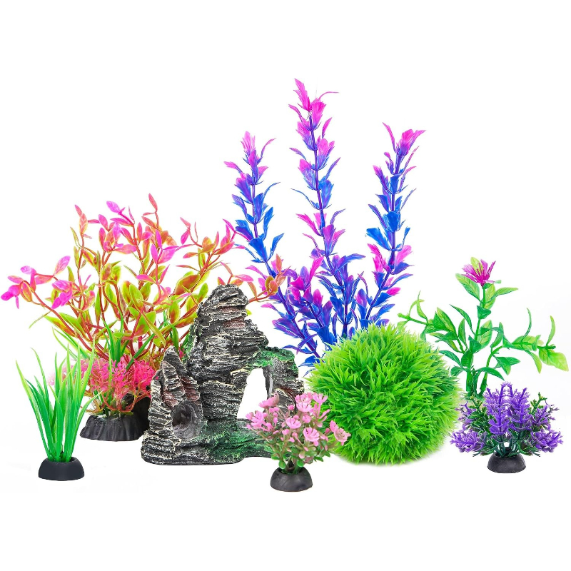 Planted Aquarium For Goldfish - Aquarium Artificial Plants Rock Cave Betta